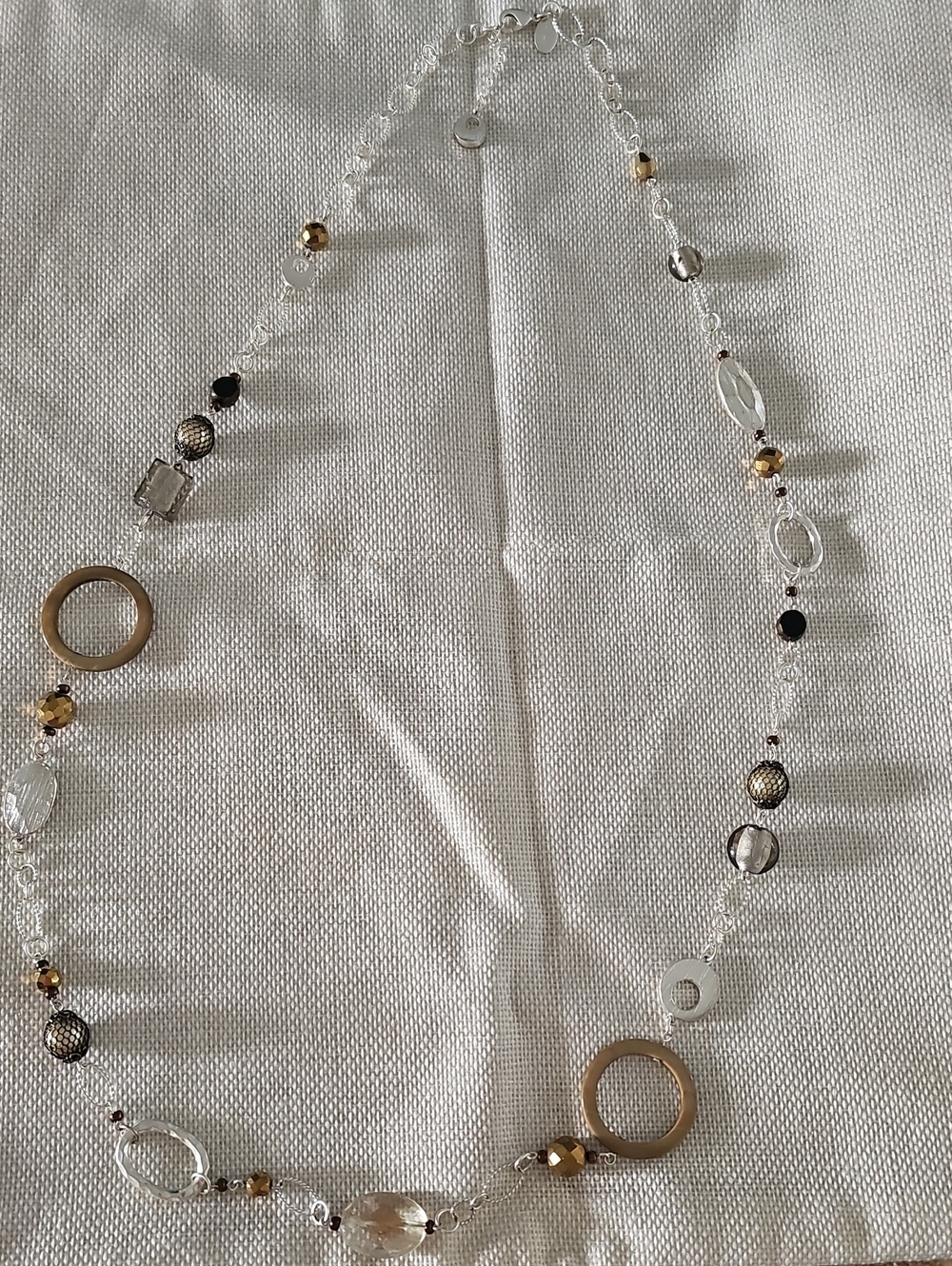 Silver and Gold Mixed-Metal Women's Necklace
